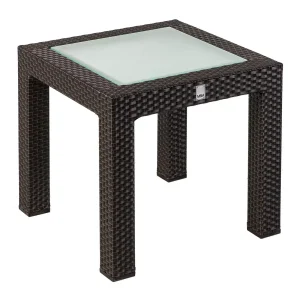 BELLINI GLAS Beistelltisch Mocca, 50 x 50 cm