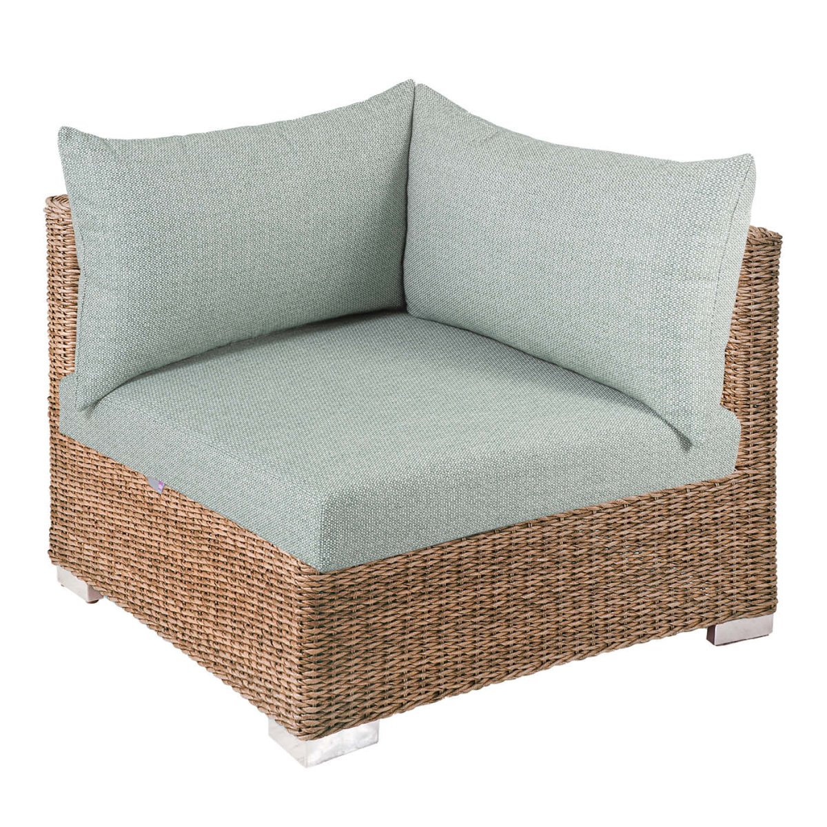 BELLINI TWIST Lounge Eckmodul, Natur – Kissen optional (versch. Farben) – Bild 2