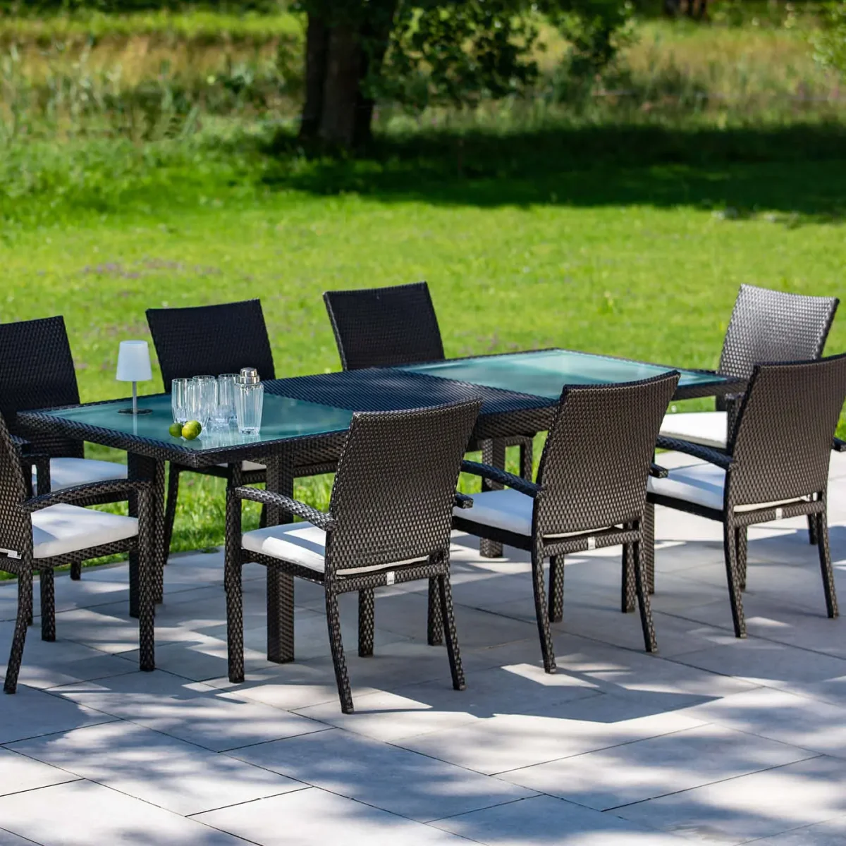 BELLINI GLAS Ausziehtisch Mocca, 180 bis 240 x 100 cm – Bild 5