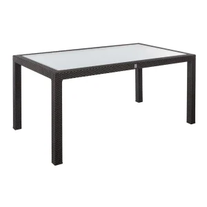 BELLINI GLAS Tisch Mocca, 160 x 90 cm
