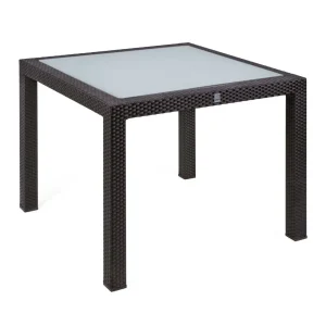 BELLINI GLAS Tisch Mocca, 90 x 90 cm