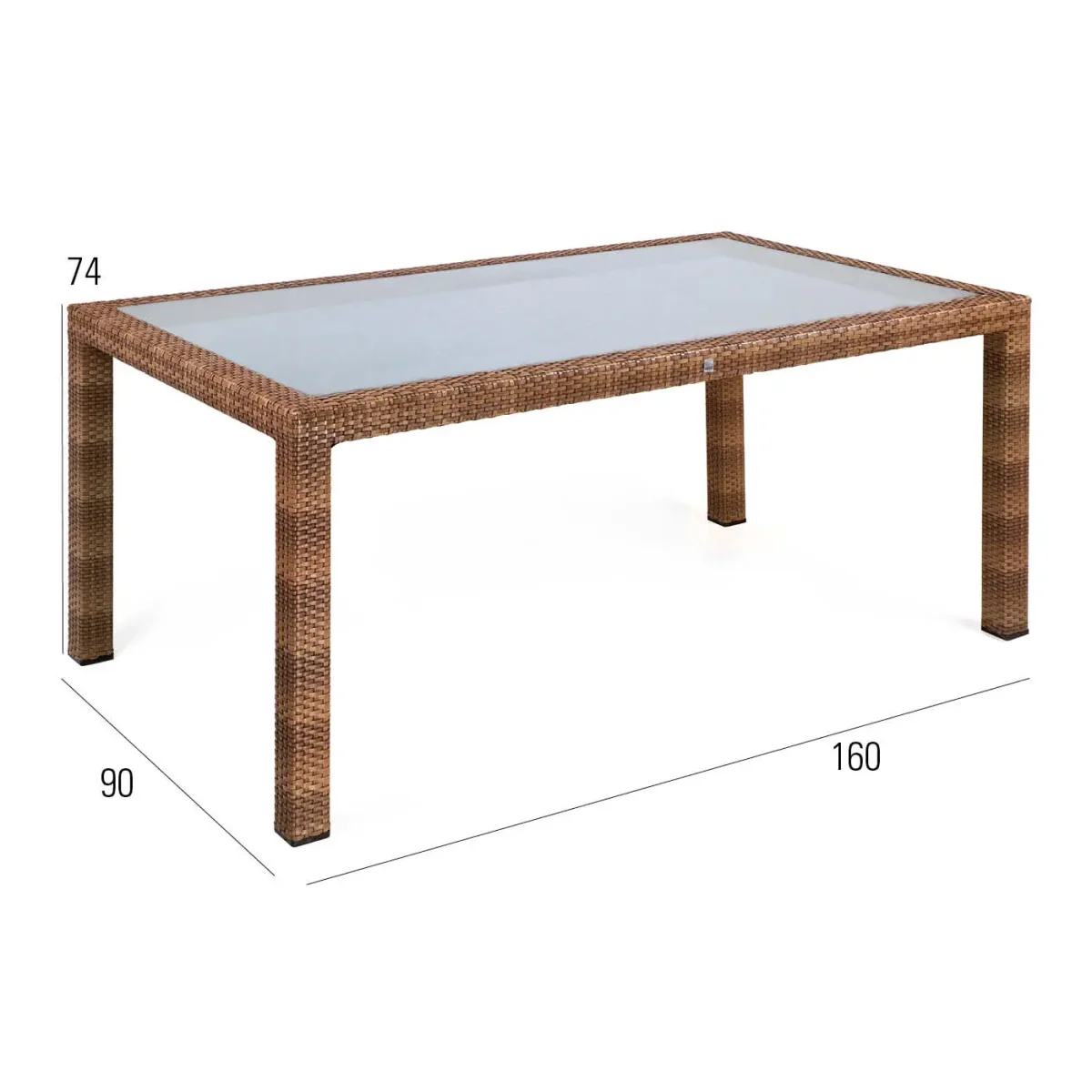 BELLINI GLAS Tisch Tobacco, 160 x 90 cm – Bild 5