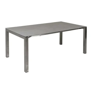 INFINITY Ausziehtisch Ceramor Marble Grey, Edelstahl, 180 bis 230 bis 280 x 95 cm