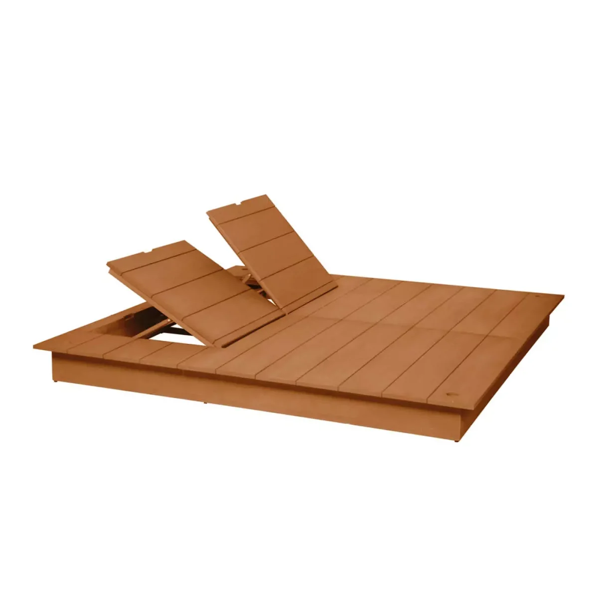 LA VILLA Doppelliege, Terra Teak – inkl. Polster – Bild 5