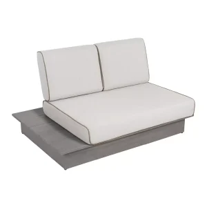 LA VILLA Lounge 2-Sitzer, Stone Grey – inkl. Polster