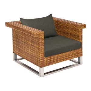 MADRIGAL Loungesessel, Tobacco – Kissen optional (versch. Farben)