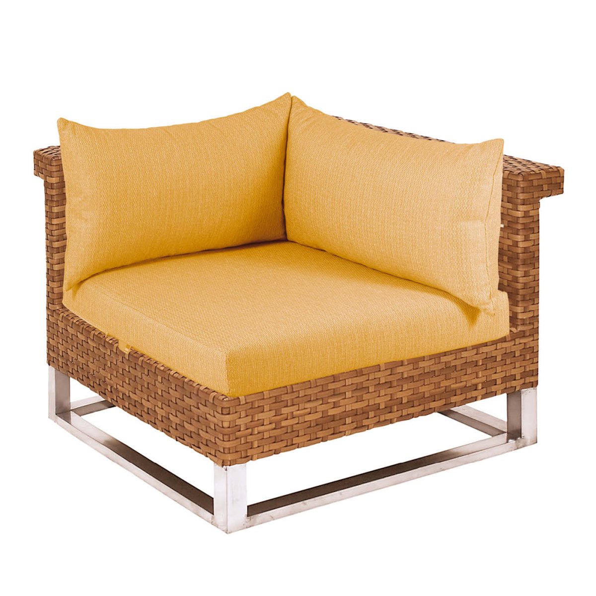 MADRIGAL Lounge Eckmodul, Tobacco – Kissen optional (versch. Farben) – Bild 9