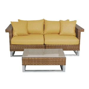 MADRIGAL Lounge 2-Sitzer-Sofa mit Beistelltisch – inkl. Polster (5 Farben)