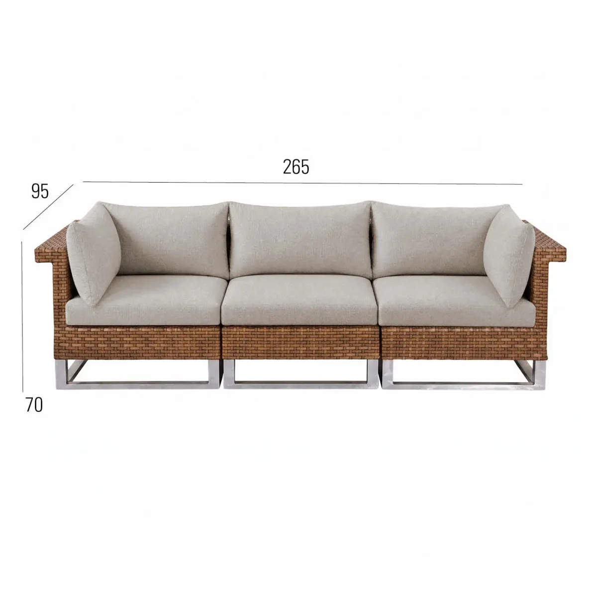 MADRIGAL Lounge 3-Sitzer-Sofa – inkl. Polster (5 Farben) – Bild 5