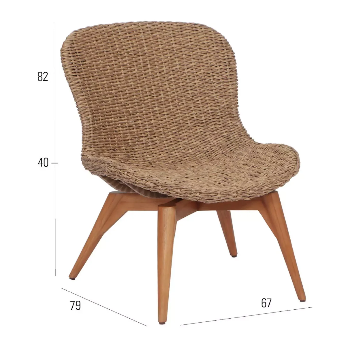 ORLANDO Loungesessel Twist Natur / Terra Teak – Bild 4